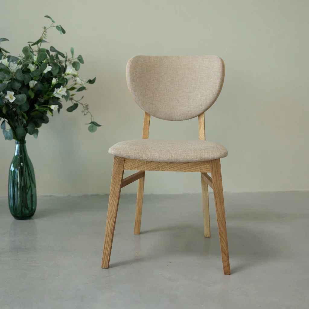 Set van 2 of 4 Nova eetkamerstoelen, frame van massief eiken, bekleding | NordicStory - Image 13