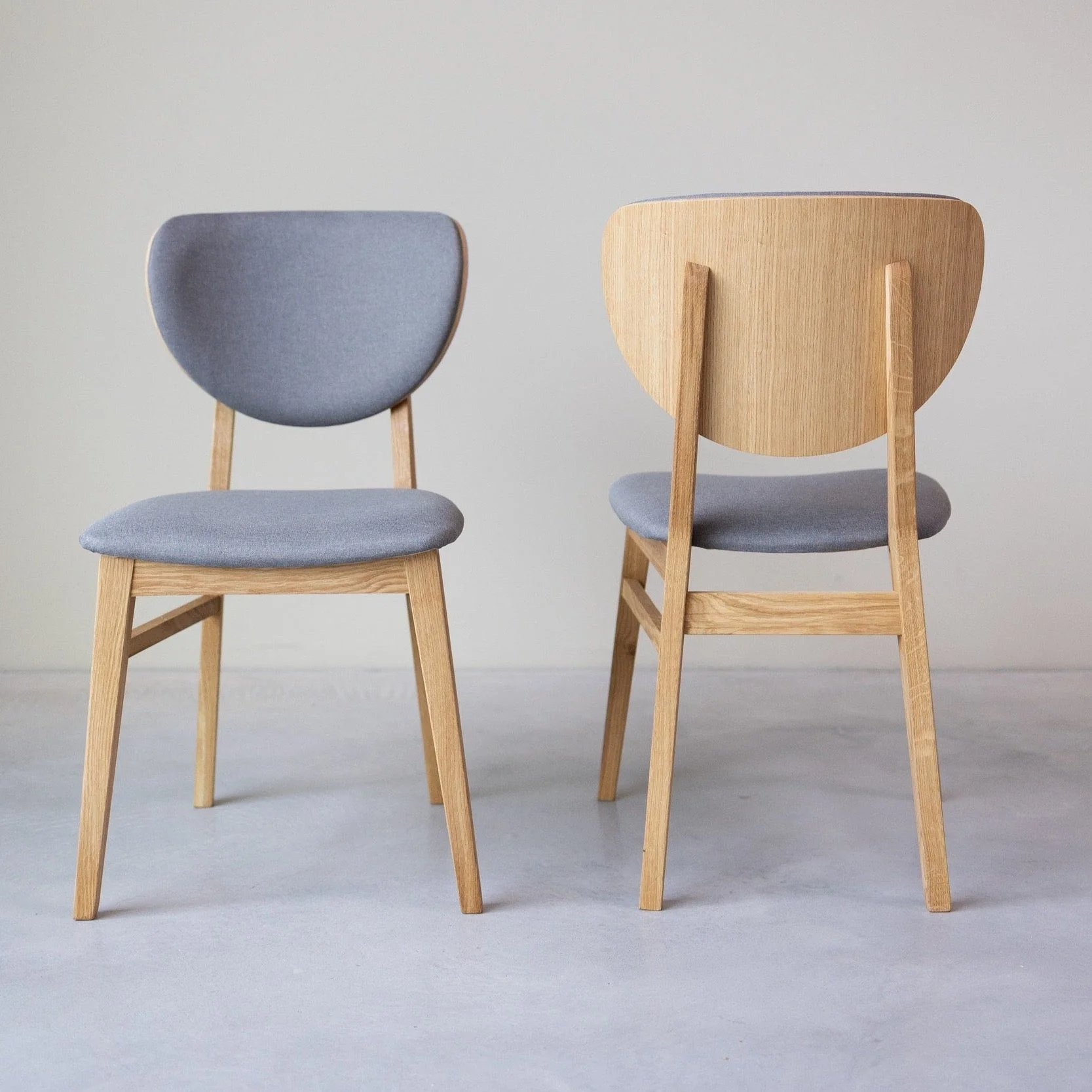 Set van 2 of 4 Nova eetkamerstoelen, frame van massief eiken, bekleding | NordicStory - Image 9