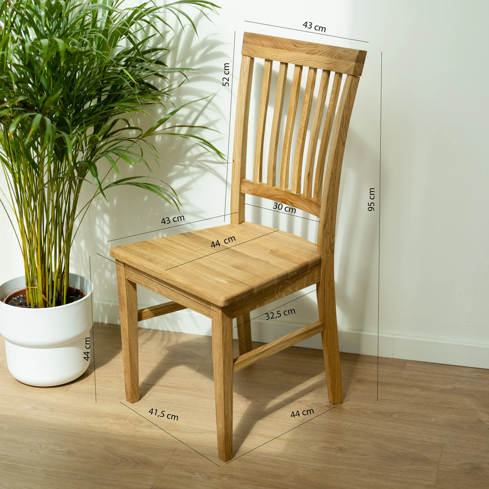 Set van 2 of 4 massief eikenhouten eetkamerstoelen Provance | VESKOR - Image 10