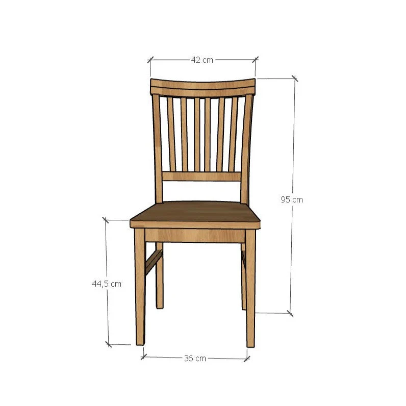 Set van 2 of 4 massief eikenhouten eetkamerstoelen Provance | VESKOR - Image 11