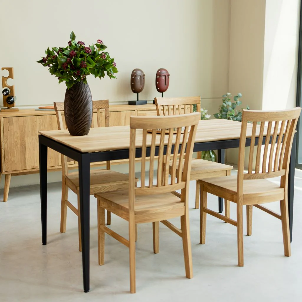 Set van 2 of 4 massief eikenhouten eetkamerstoelen Provance | VESKOR - Image 6