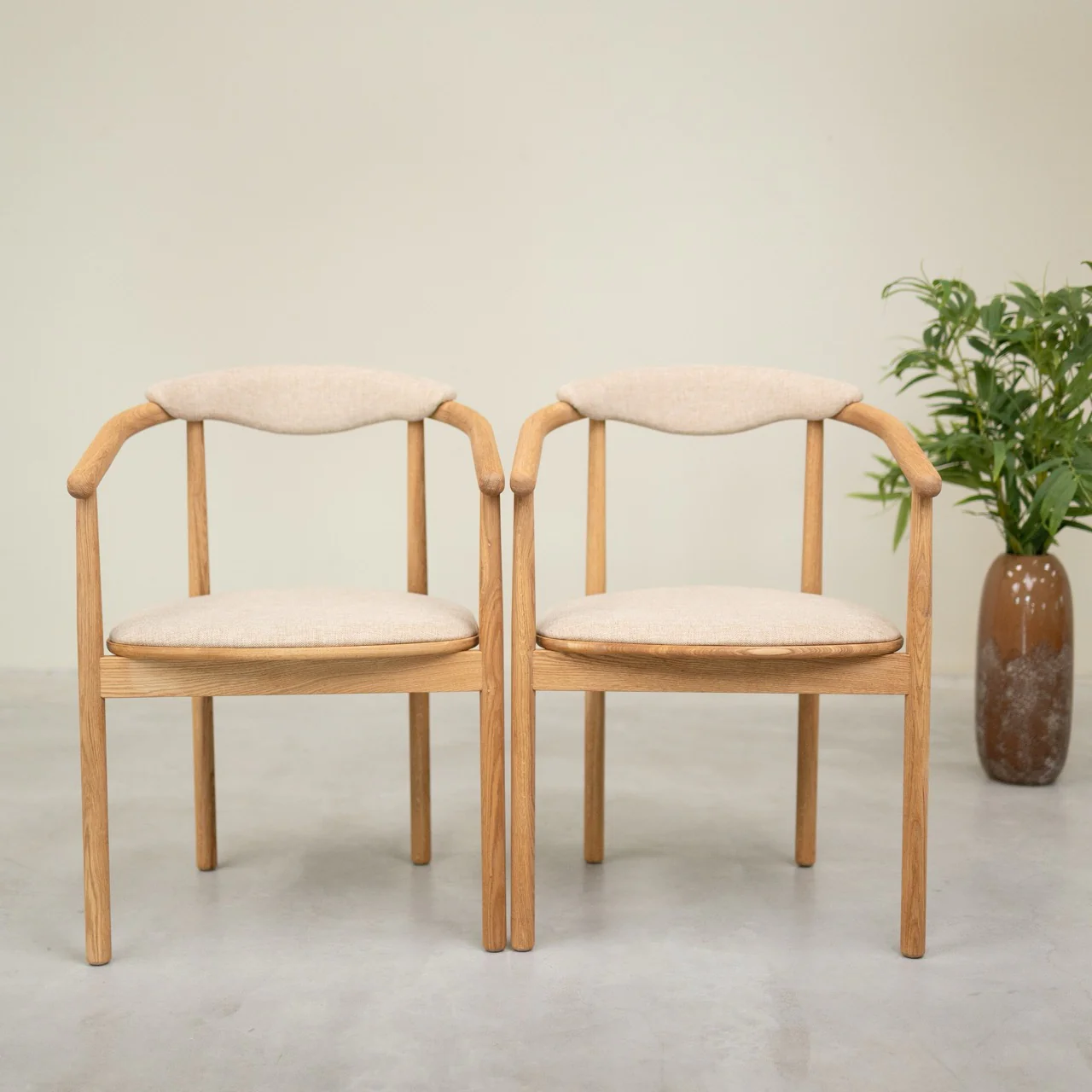 Set van 2 of 4 Lord-eetkamerstoelen, frame van massief eikenhout | NordicStory - Image 12
