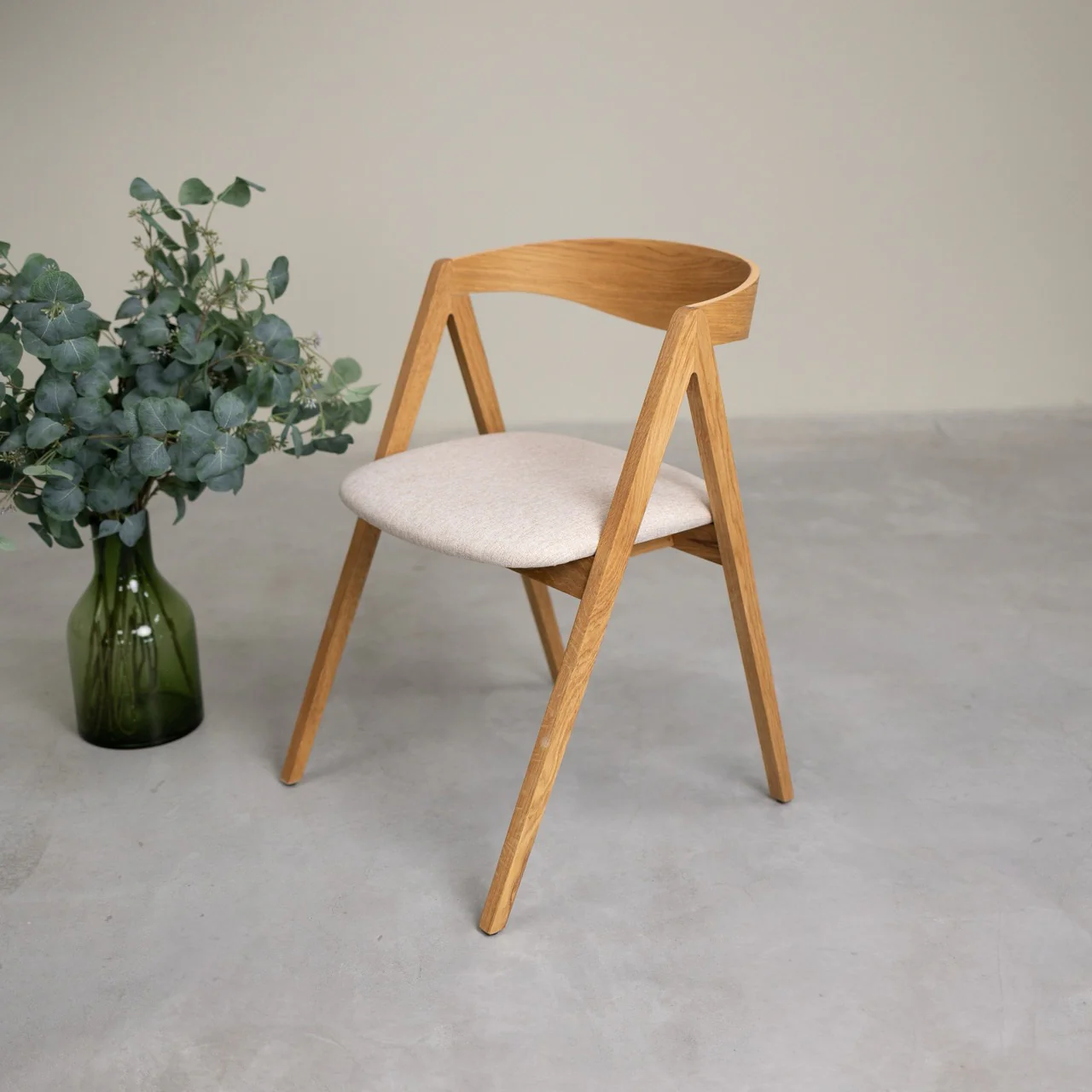 Set van 2 of 4 Oscar massief eiken eetkamerstoelen, gestoffeerd | VESKOR - Image 13