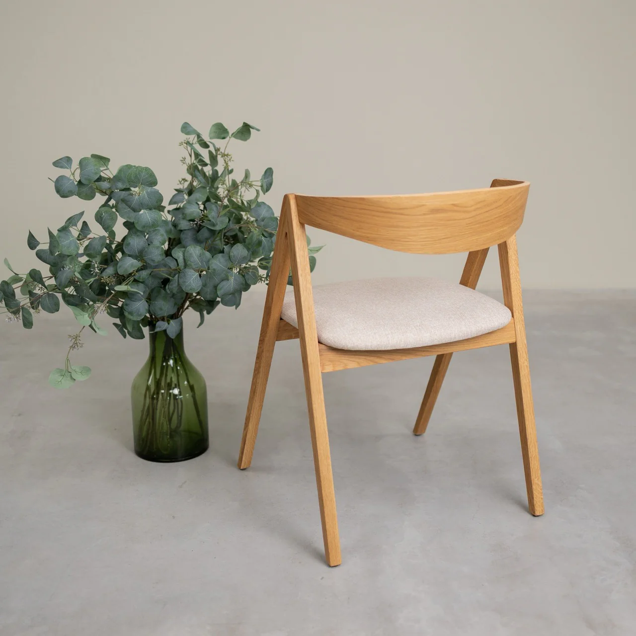 Set van 2 of 4 Oscar massief eiken eetkamerstoelen, gestoffeerd | VESKOR - Image 14