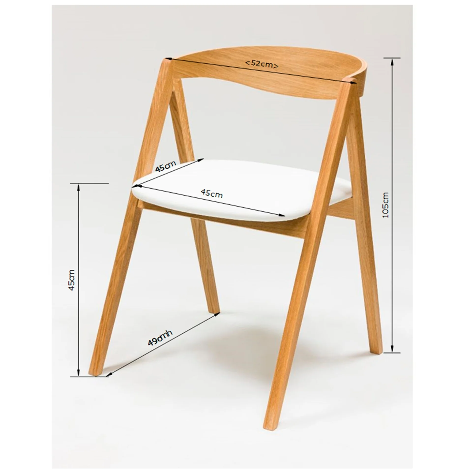 Set van 2 of 4 Oscar massief eiken eetkamerstoelen, gestoffeerd | VESKOR - Image 25