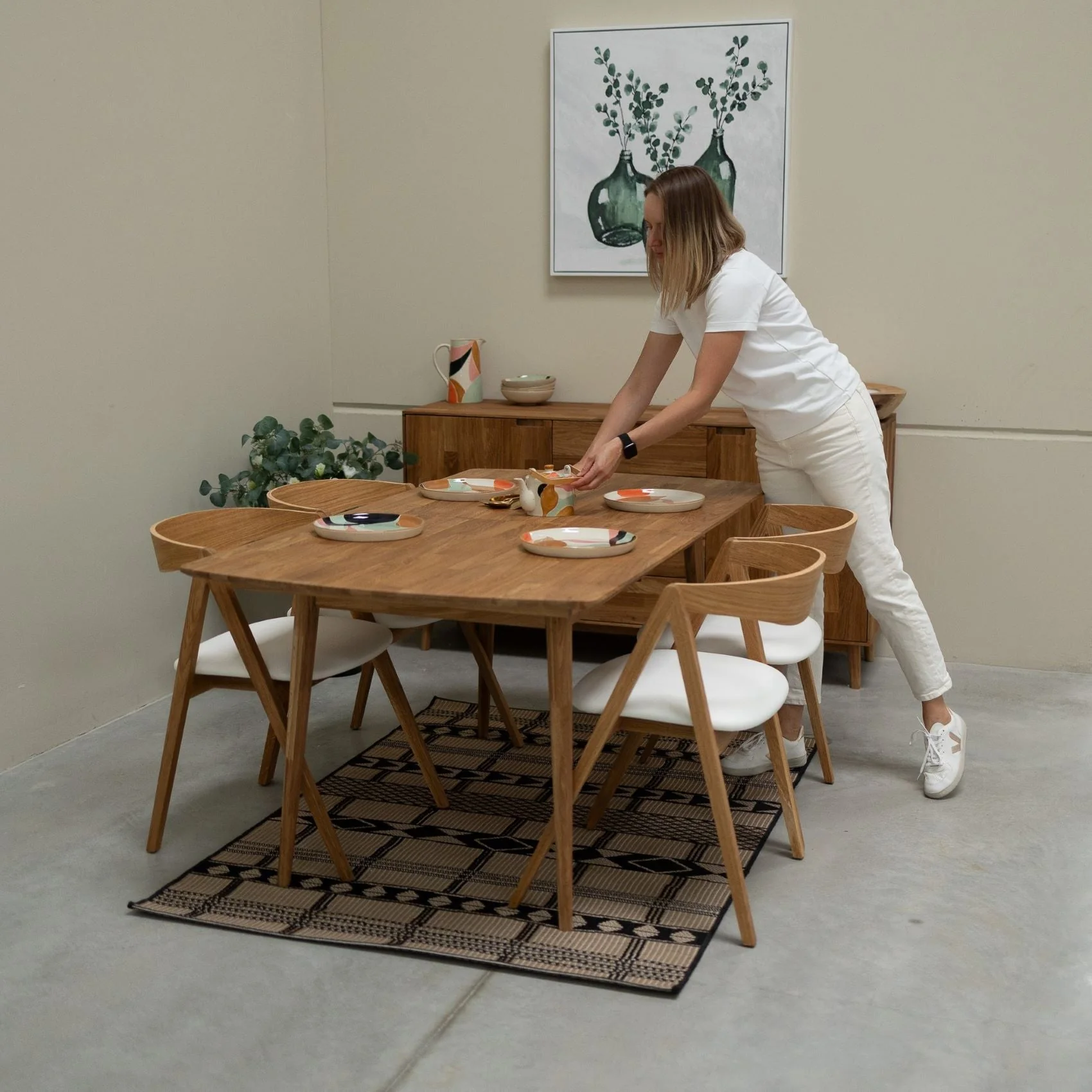 Set van 2 of 4 Oscar massief eiken eetkamerstoelen, gestoffeerd | VESKOR - Image 3