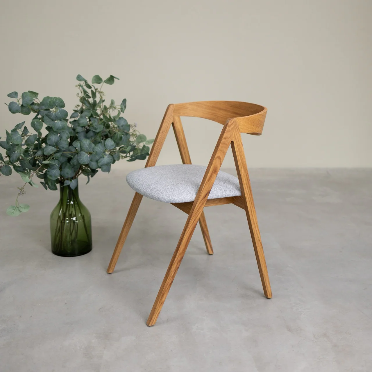 Set van 2 of 4 Oscar massief eiken eetkamerstoelen, gestoffeerd | VESKOR - Image 5