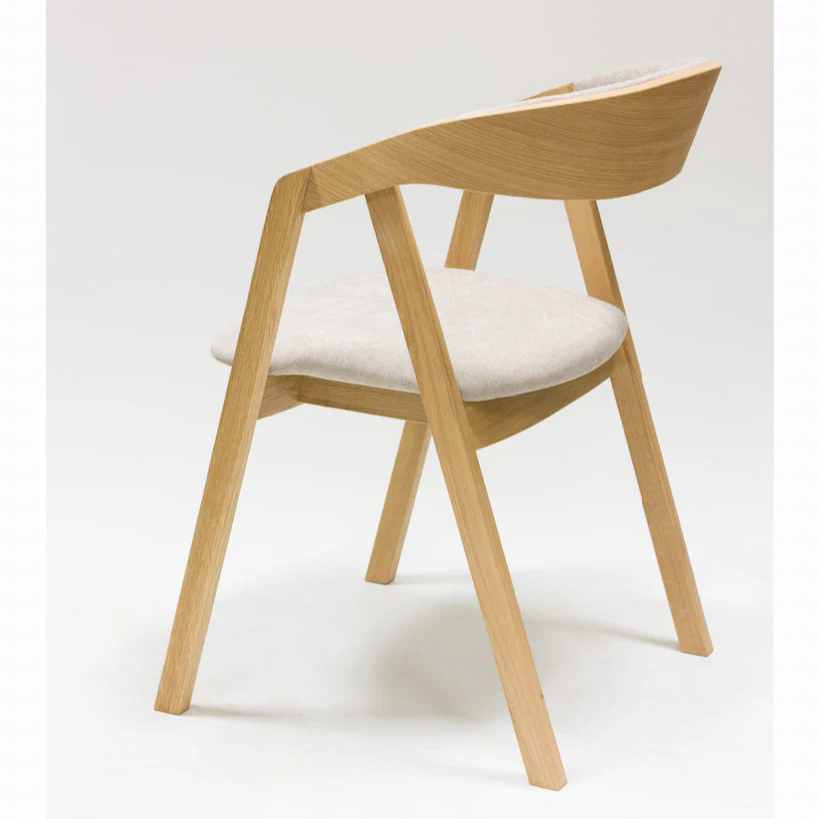 Set van 2 of 4 Knut massief eiken eetkamerstoelen, bekleding Beige/Antraciet Grijs | VESKOR - Image 12