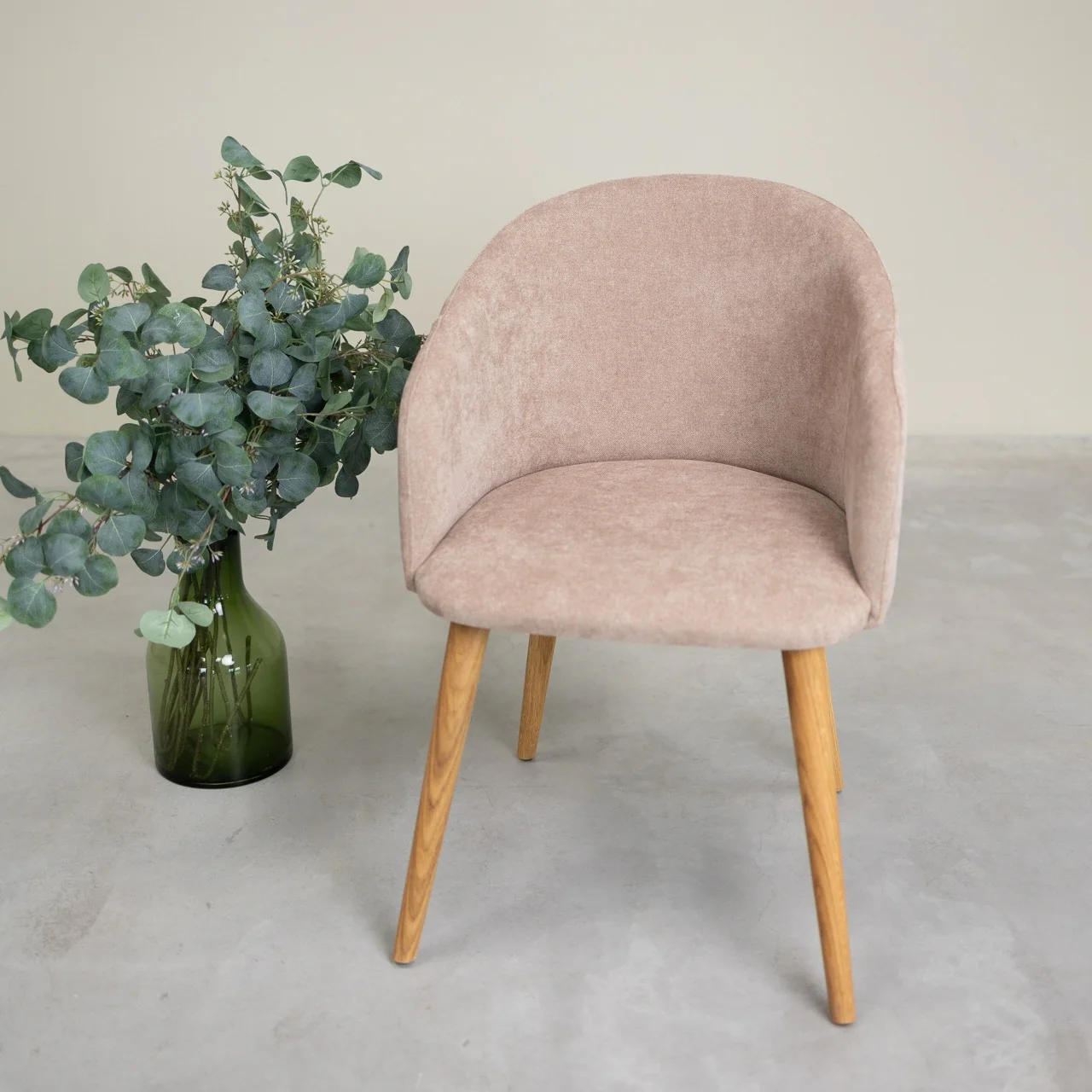 Massief eiken armstoel Ana met bekleding | VESKOR - Image 10