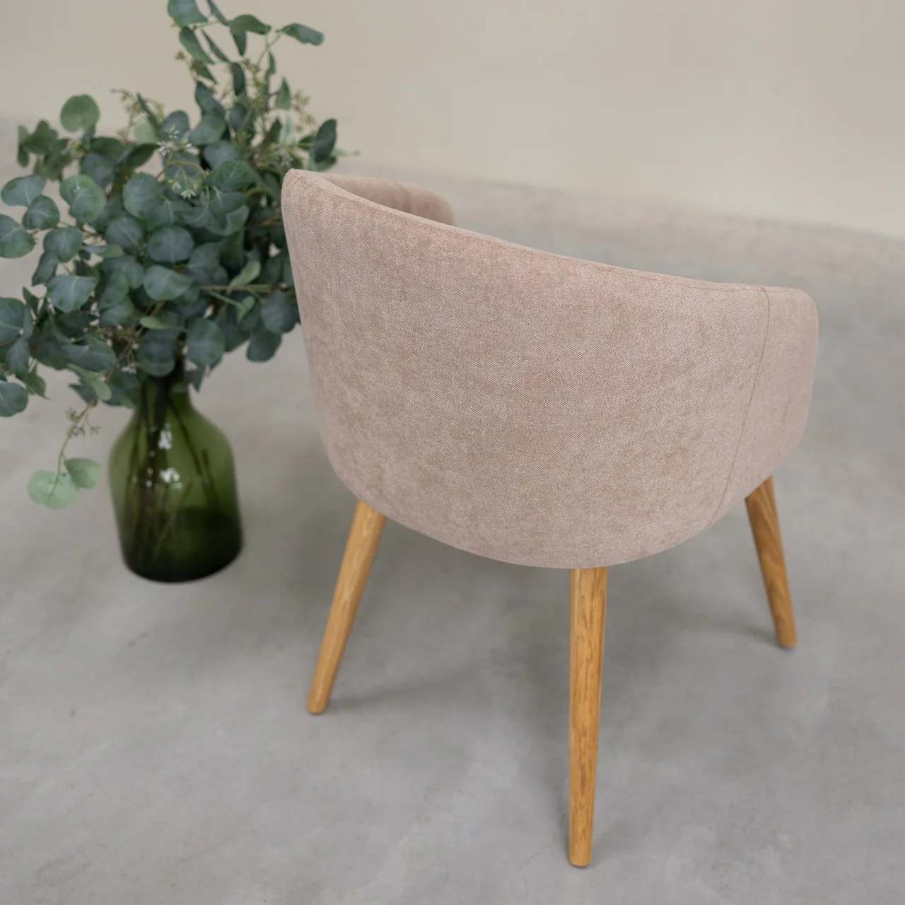 Massief eiken armstoel Ana met bekleding | VESKOR - Image 13