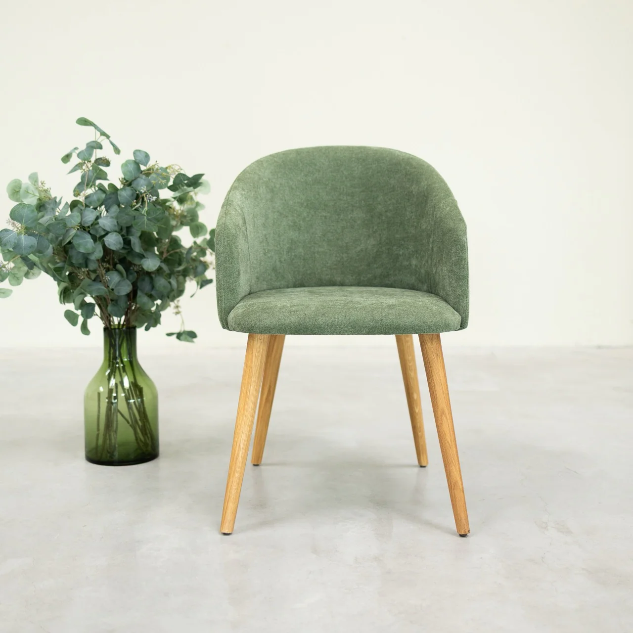 Massief eiken armstoel Ana met bekleding | VESKOR - Image 15