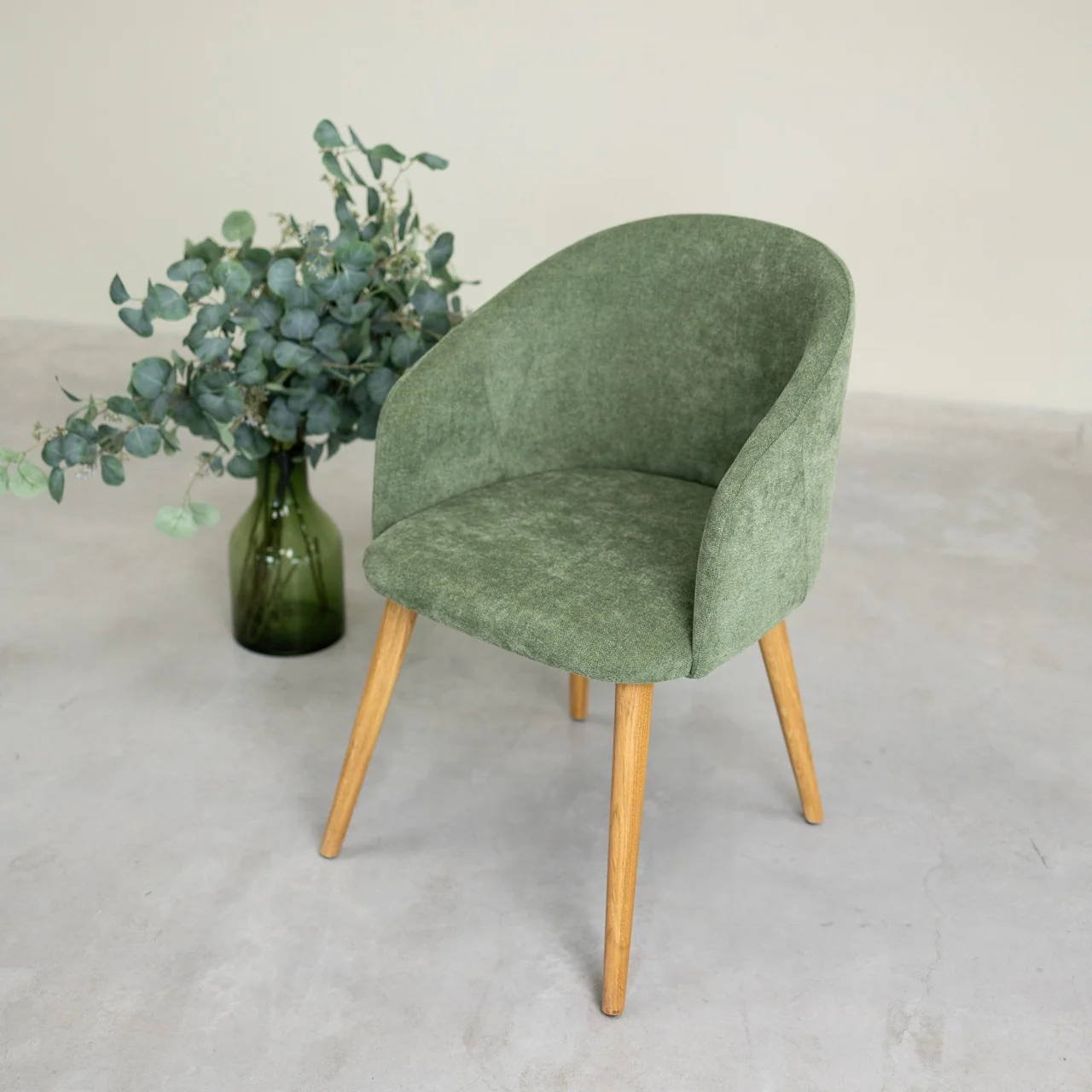 Massief eiken armstoel Ana met bekleding | VESKOR - Image 16
