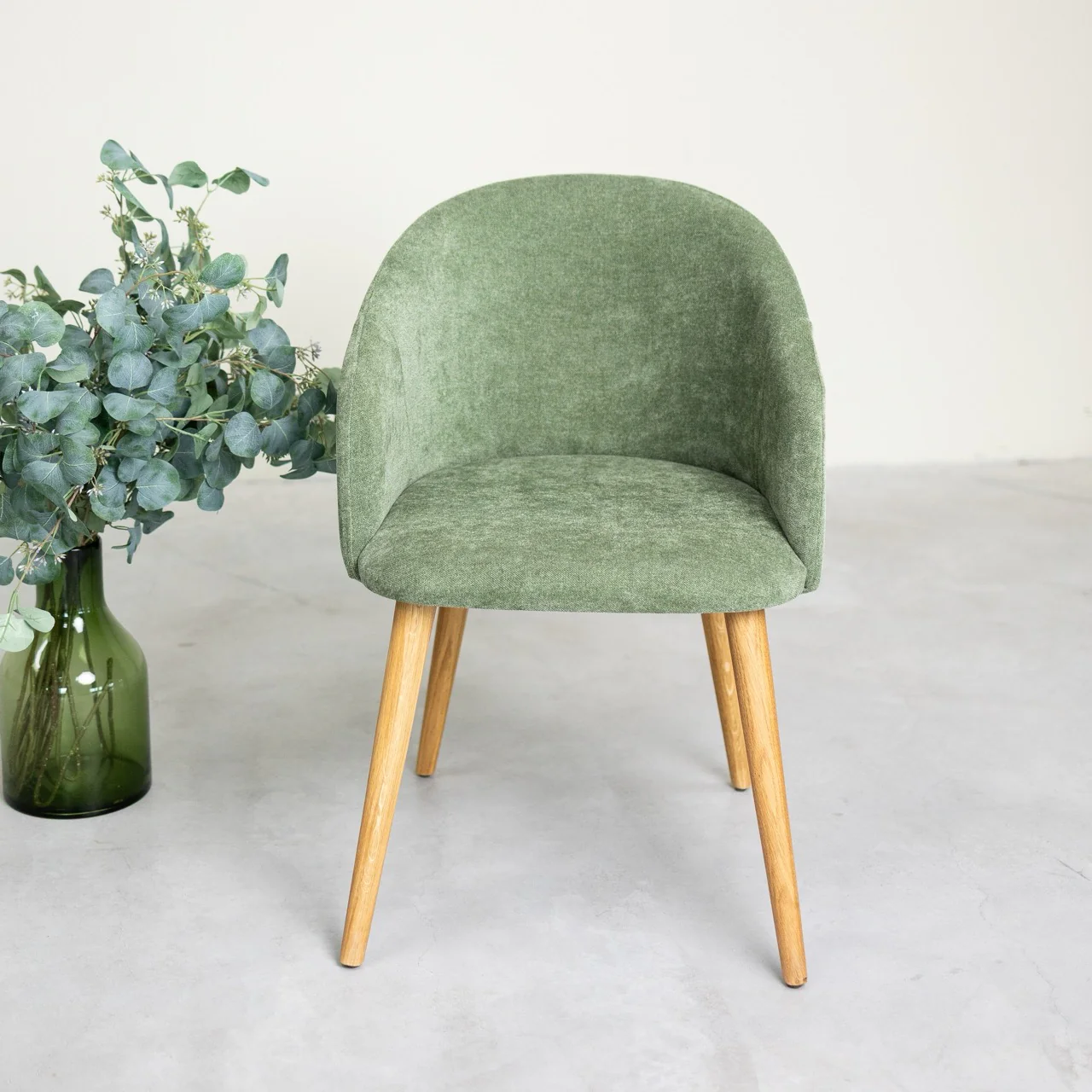 Massief eiken armstoel Ana met bekleding | VESKOR - Image 23