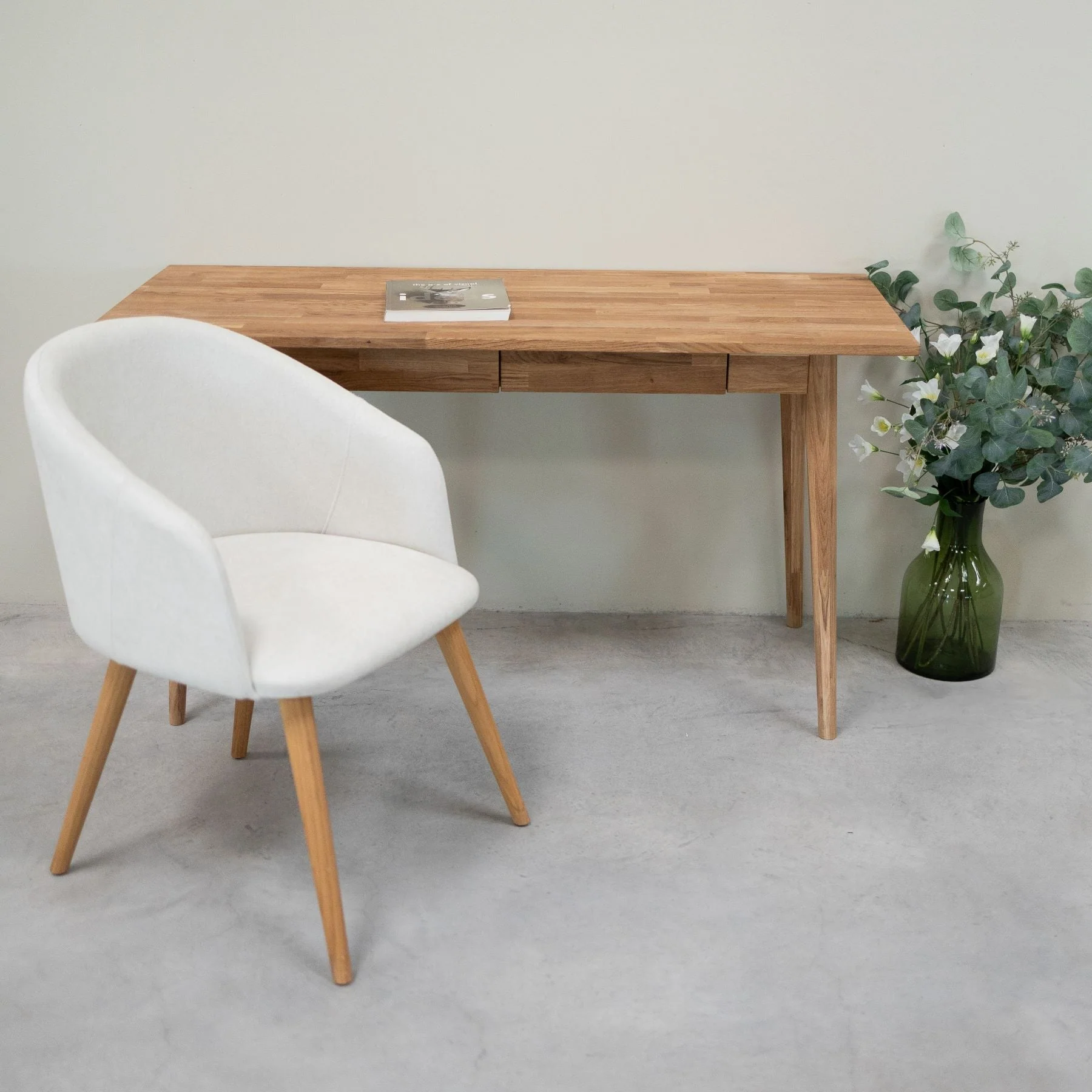 Massief eiken armstoel Ana met bekleding | VESKOR - Image 3