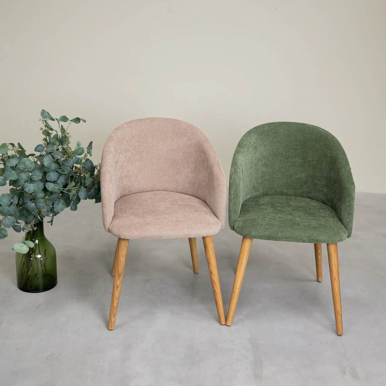 Massief eiken armstoel Ana met bekleding | VESKOR - Image 8